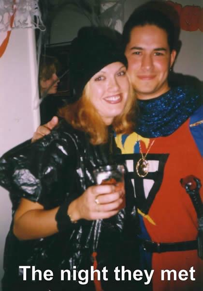 Martin and Sharna on the night they met in 1997