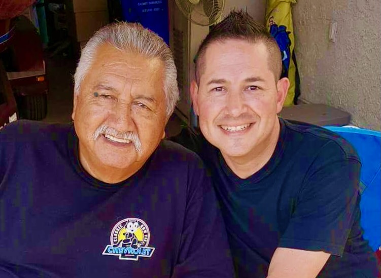 Uncle Joe and Martin smiling together